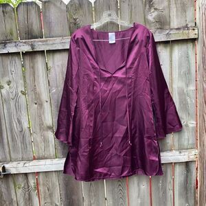 Purple Satin tunic sz. S